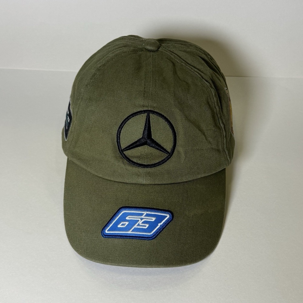 Mercedes AMG Petronas F1 George Russell #63 Olive Green Adjustable Hat Cap